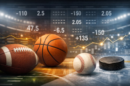 Sports betting odds overview across NFL, NBA, MLB and NHL